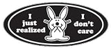 Happy Bunny Realized Dont Care Sticker BS334