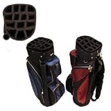Buy CONFIDENCE GOLF 14 Way Divider Cart Bag w/Cooler Pocket BURGUNDY/BLACK