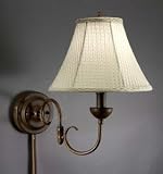 Swing Arm Plug in Lamp, Golden Bronze, Cream shade