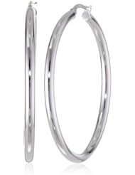 18k Gold 3mm 1.75" Click-Top Round Hoop Earrings