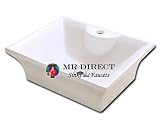 Rectangular Porcelain Vessel Sink - Bisque