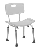 `Shower Safety Bench W/Back - Assembled White Fully Assembled - Brown Box * With Back * Attractive