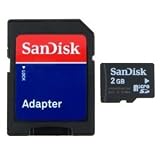 Sandisk 2GB microSD Memory Card with SD Adapter for Blackberry Curve 8300 8310 8320 8330 8520 8530 8350i 8900