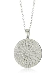Anna Beck Designs "Lombok" Sterling Silver Divided Medallion Necklace, 16" with 3" Extender