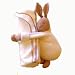 Sckoon Organic Cotton Fat Rabbit Doll & Snuggle Blanket