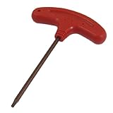 uxcell　トルクスレンチ　T型　ハンドツール　金属、プラスチック　赤　ノンスリップハンドル　ハンドツール　滑り止めグリップ