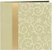 Scroll Embroidery Fabric Postbound Album With Ribbon 12X12 - Ivory Ivory
