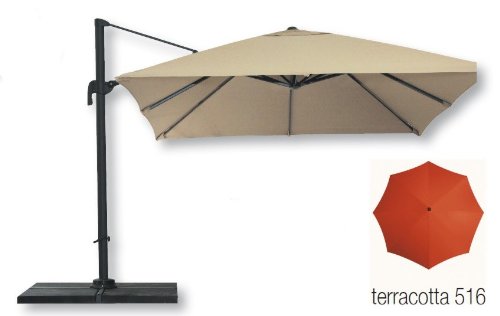 Zangenberg 64840_516 Ampelschirm Monte Carlo 300x300 cm, quadratisch, 8-teilig, terracotta
