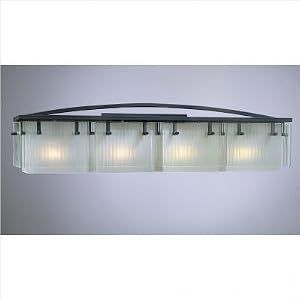 Bath Art Vanity Light with Frosted Fluted Glass by Kovacs