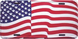 Usa (Waving) - 6" x 12" Metal License Plate