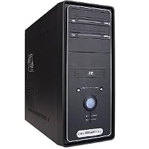 12-Bay ATX Computer Case with 300W Power Supply (Black)