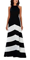 Sexy Polyester Full Length Sleeveless Striped Print Backless   Ball Gown Bodycon Dress/Prom Dress/Maxi Dress 