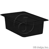 Camwear Food Pan Half Size - 4'' Deep Black