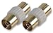 Philips SWV3259/10 Twin Pack Female to Female 24k Gold Coaxial Adapters / Connectors
