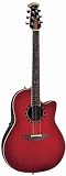 Ovation 1861LX Standard Balladeer LX SS C/A Acoustic-Electric Guitar w/ Case - Cherry Cherry Burst