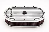 Elite Series Aluminum Air Cleaner Oval For Single 4 bbl Carb 13.5x7 in. w/Edelbrock Name Not For Sale Or Use On Pollution Controlled Motor Vehicles EnduraShine&trade;