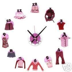 BARBIE DOLL WALL CLOCK PLUS 12 FASHION SETS NEW