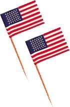 American Flag Toothpicks - Pkg of 500 - Cute for Cupcakes!