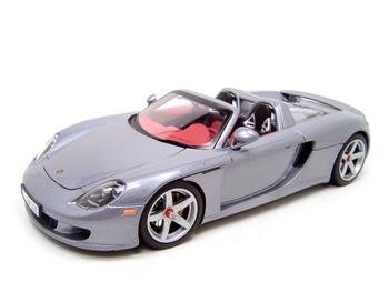 PORSCHE CARRERA GT SILVER 1:18 DIECAST MODEL