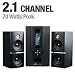 Eagle Tech ET-AR504LR-BK 2.1 Soundstage Speakers with Subwoofer & Remote