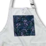 Vintage Book Cover Dark - Medium Length Apron With Pouch Pockets 22w X 24l