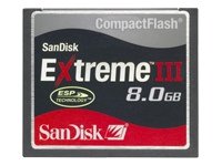 Sandisk 8GB Extreme III Compact Flash CF 30mbs - Retail Pack