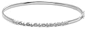 10k White Gold Diamond Flex Bangle (.075 cttw, I-J Color, I2-I3 Clarity)