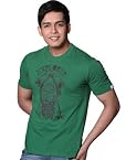 Ooz Mens Green Printed Tshirt