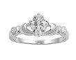 Sterling Silver Ring - Clear CZ Heart - Prong Set - 9 mm x 2 mm, Sizes 4-9 Sterling Silver Ring - Clear CZ Heart - Prong Set - 9 mm x 2 mm, Sizes 4-9