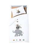 Fleuresse g-142387-0001-0600 kids Kinder-Bettw�sche mit Rei�verschluss 100 x 135 + 40 x 60 cm wei�
