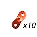Lowpricenice Bluecell Red Color 10Pcs Aluminum Guyline Cord Adjuster for Tent Camping Hiking Backpacking Picnic Shelter Shade Canopy Outdoor Activity