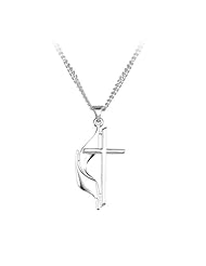 Sterling Silver 18 X 10 MM Methodist Cross Pendant with Chain