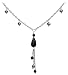 Kit Heath Sterling Silver 90CGBA Ladies Dainty Briolette Black Agate & Silver Pearl Necklace