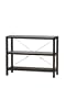 Linon Metro Glass Top Three Shelf Bookcase