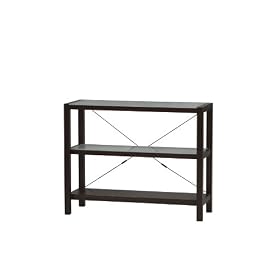 Linon Metro Glass Top Three Shelf Bookcase by Linon