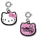 Licensed   Sanrio Hello Kitty Reversible Pink & Black Mirror Charm with Crystals