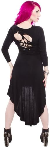 Sourpuss Skull Cutout High Low Dress XXL