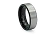 Titanium Ring Black PVD Satin High Polish Finish 8mm Titanium Ring Black PVD Satin High Polish Finish 8mm