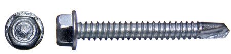 6-20 Coarse Thd. - Standard Package, 1. Lg., DrillPro Hex Head Self-Piercing Screws 100 Per Package