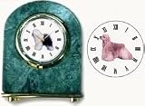 Cocker Spaniel (Buff and White) Marble Arch Clock, 2.5 Inches Tall