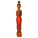 Hand-carved Thai ''Sawasdee Lady' Decorative Statue (Thailand)