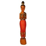 Hand-carved Thai ''Sawasdee Lady' Decorative Statue (Thailand)