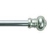 Kenney Cafe Window Curtain Rod, 28 to 48-Inch, Silver