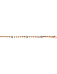 18K Gold Pink Diamond By The Inch Necklace 16 Inch
