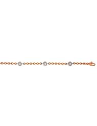 18K Gold Pink Diamond By The Inch Necklace 18 Inch