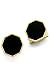 Solid 14K Men's Gold and Onyx Stud Set