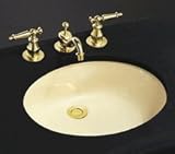 17 X 14 Vitreous China Undercounter Lavatory Caxton Biscuit