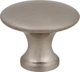 31R0E8B19BL. SL160  Round Sleek Brushed Nickel Knob