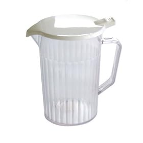 6 x Polycarbonate Plastic Pitcher Jug Lined at 1.5 Pint 0.9 Litre With Lid