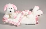 Dottie Pink and White Dog Puppy My Banky Baby Lovie Cuddle Blanket
